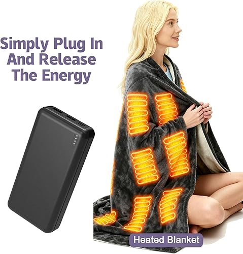 Miniatura 6 de Paquete de batería 5V2A de 10000 mAh para silla de campamento calentada, almohadilla de asiento de caza, saco de dormir, manta calentada, banco de