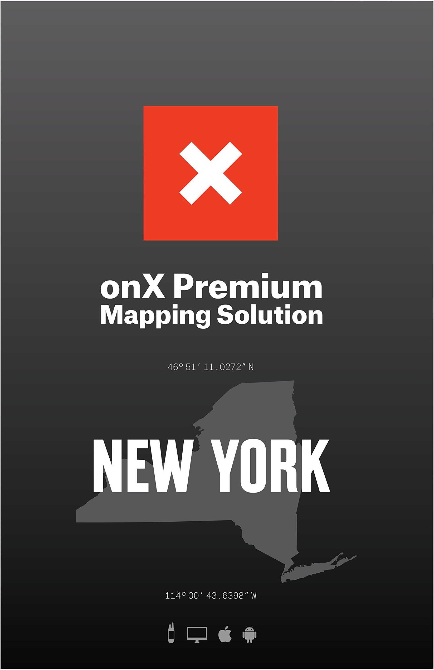 ONX: New York Hunting Map for Garmin GPS - Hunt Chip with Public & Private Land Ownership - Hunting Units - Includes Premium Membership Hunting App for iPhone, Android & Web