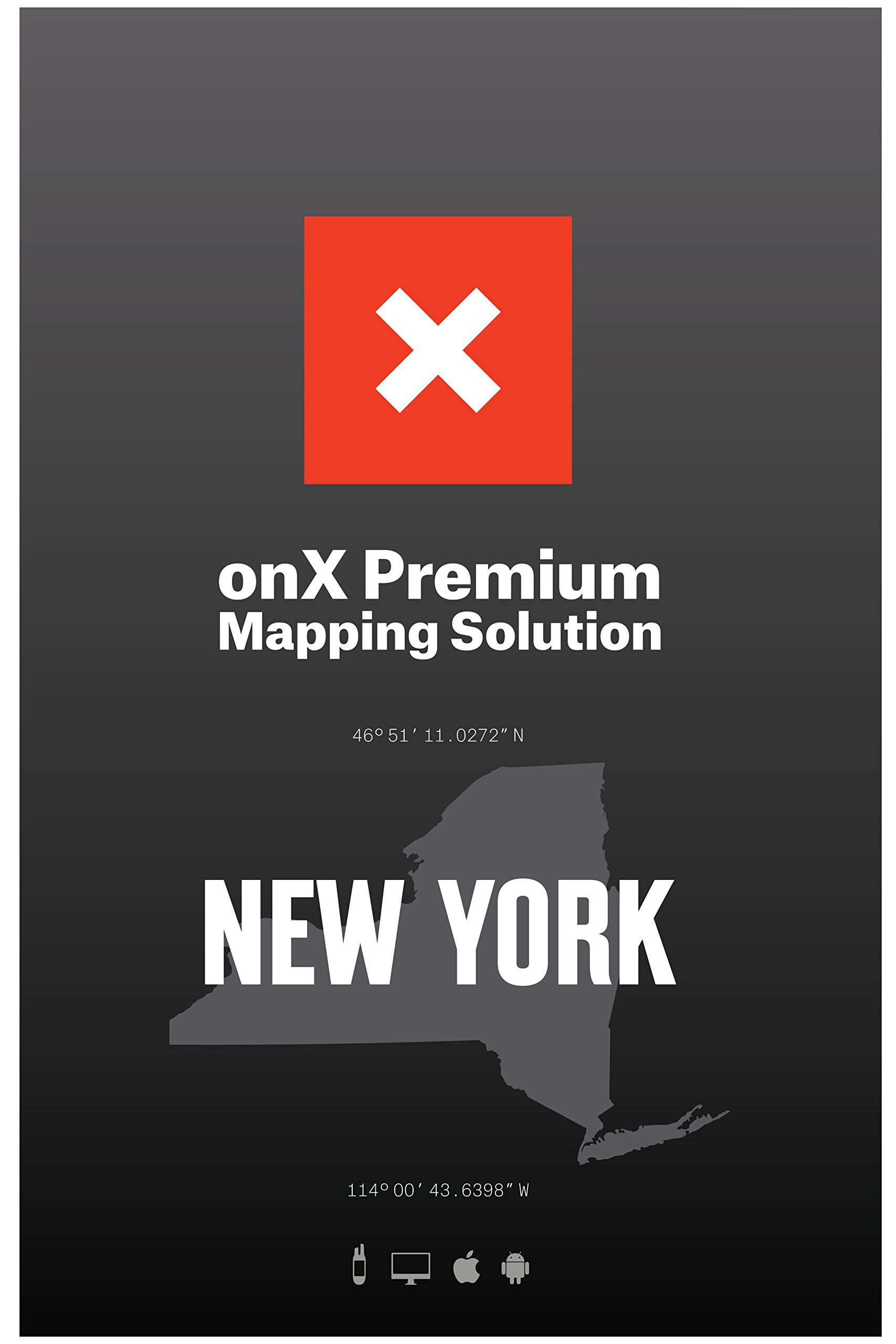 ONX: New York Hunting Map for Garmin GPS - Hunt Chip with Public & Private Land Ownership - Hunting Units - Includes Premium Membership Hunting App for iPhone, Android & Web