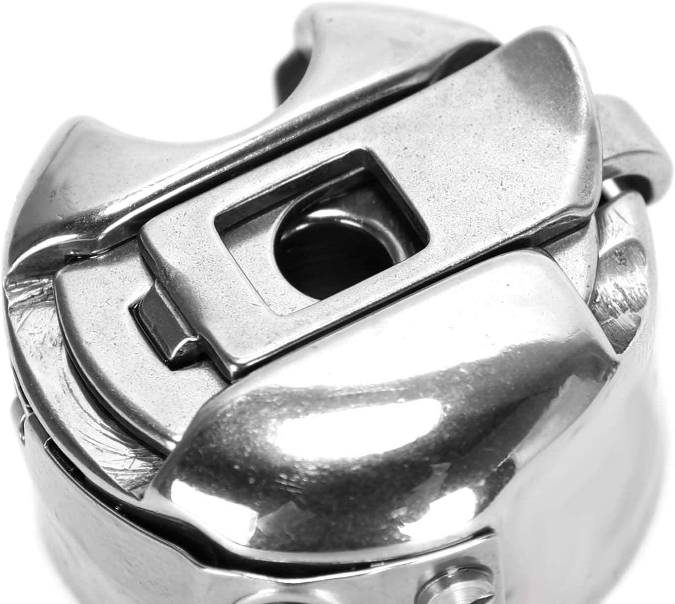 Ruimou 4PCS Stainless Steel Sewing Machine Bobbin Case 22.5x13mm for Front Loading Single