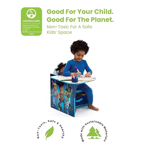 Miniatura 4 de Delta Children Escritorio con silla con compartimento de almacenamiento, DisneyPixar Toy Story 4 y escritorio con silla con compartimento de