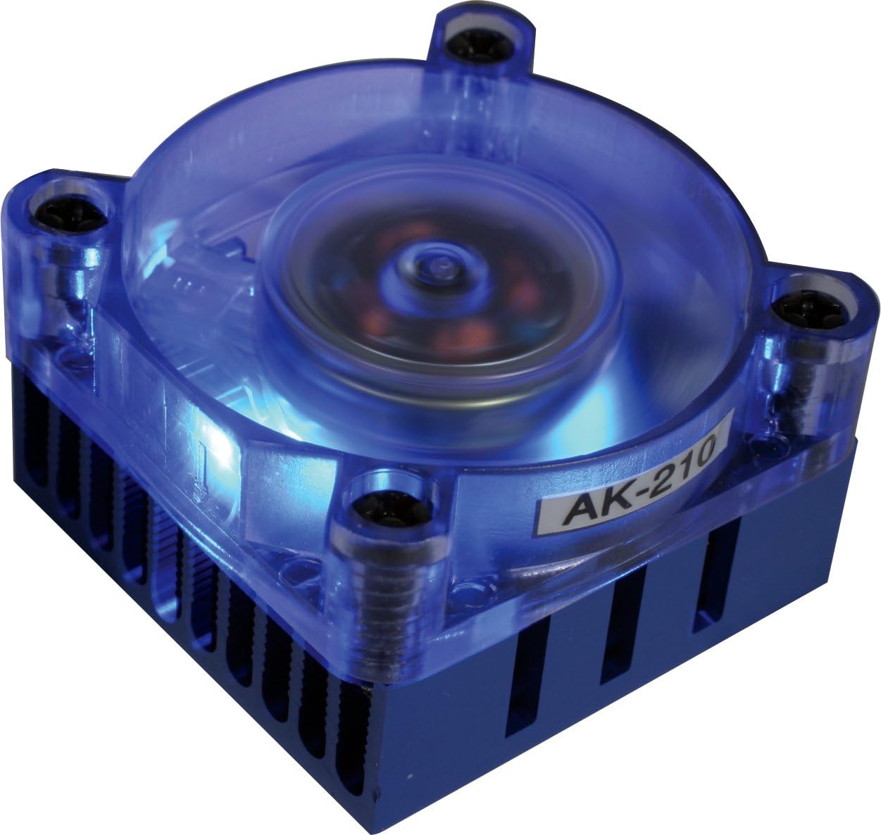 Akasa Cool Blue Anodized Univeral Chipset Cooler - 40mm Blue LED Fan (AK-210)