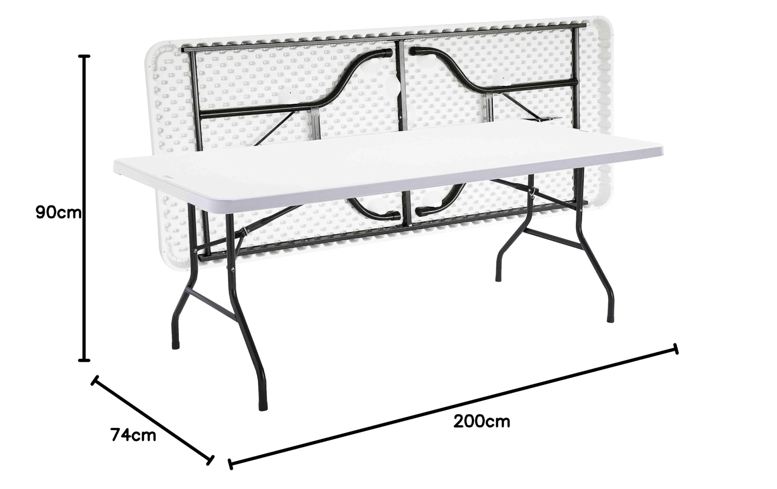 Table Pliante en PEHD 200cm 10 Places