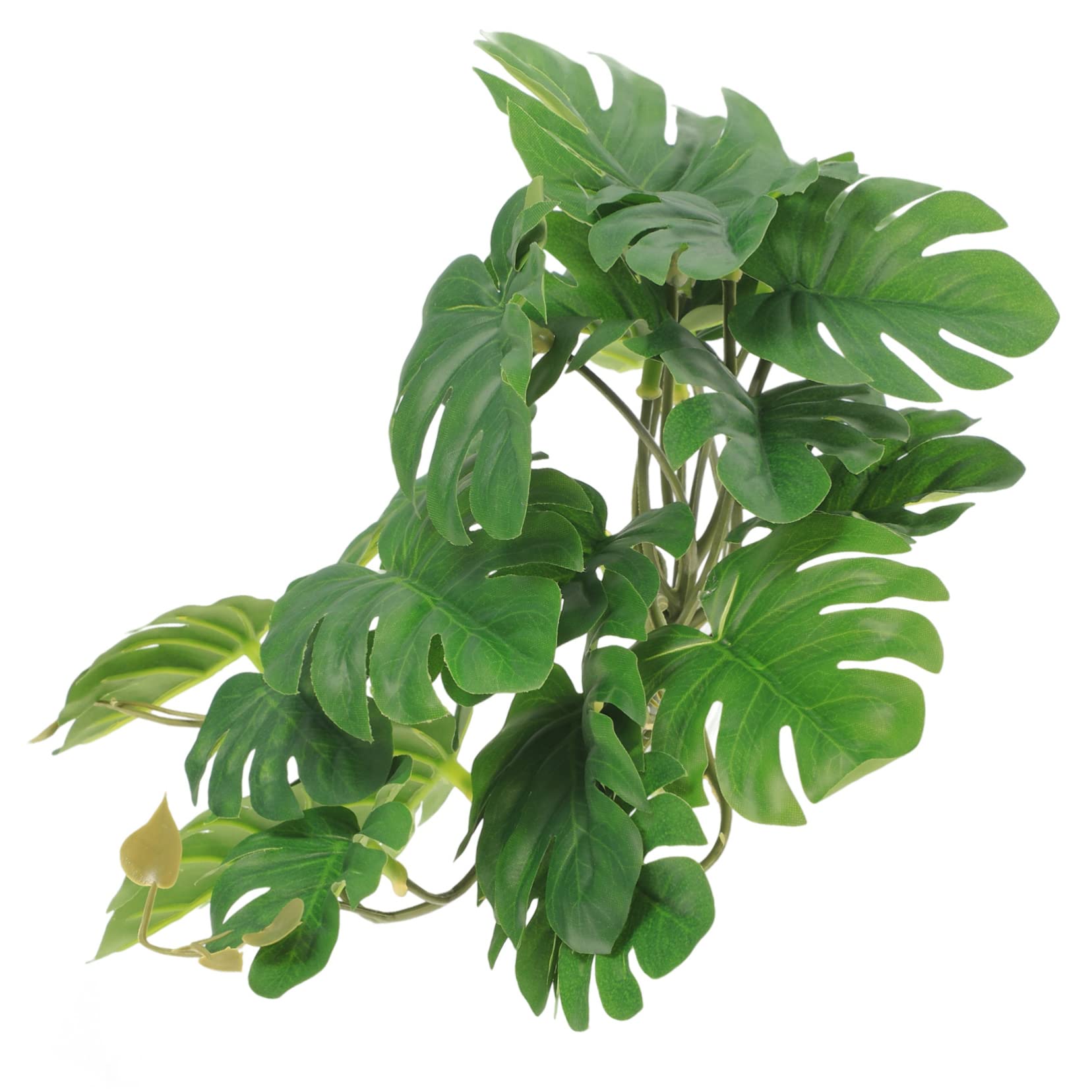 BESPORTBLE Simulated Plant Decor for Reptile Tank Leaf Artificial Plant Ornament for Fish Tank and Reptile Box Decoration