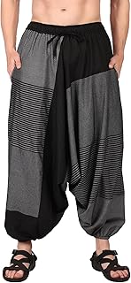 whitewhale Men Women Cotton Summer Loose Baggy Hippie Boho Gypsy Harem Pants-picture-10