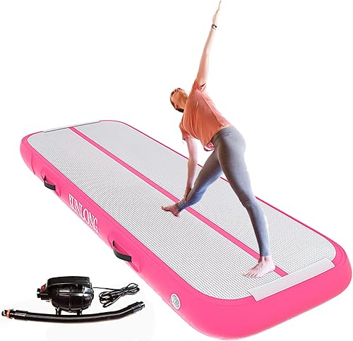 XUNLONG Colchoneta inflable de entrenamiento de gimnasia de 48 pulgadas de grosor de 10131620 pies con bomba de aire eléctrica para