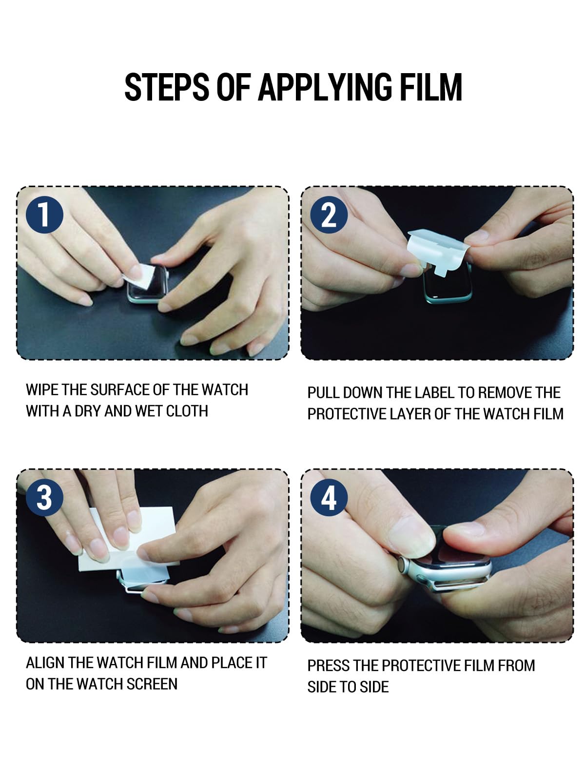 BOVUGAC Pellicola protettiva per smart watch HOXLRSA P110/TAEPOK P110 da 2,06 pollici, in TPU trasparente, compatibile con smartwatch P110, antigraffio, ultra sottile, confezione da 6