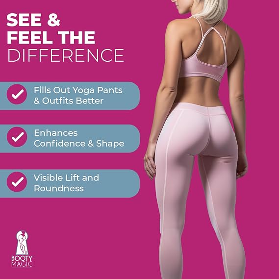 Booty Magic Butt Enhancement Cream - 6.0oz Butt Cream for Bigger Butt, Booty Cream Bigger Booty with Maca Root Extract, Pueraria Mirifica, Aloe Vera for Volume, Roundness and Softness