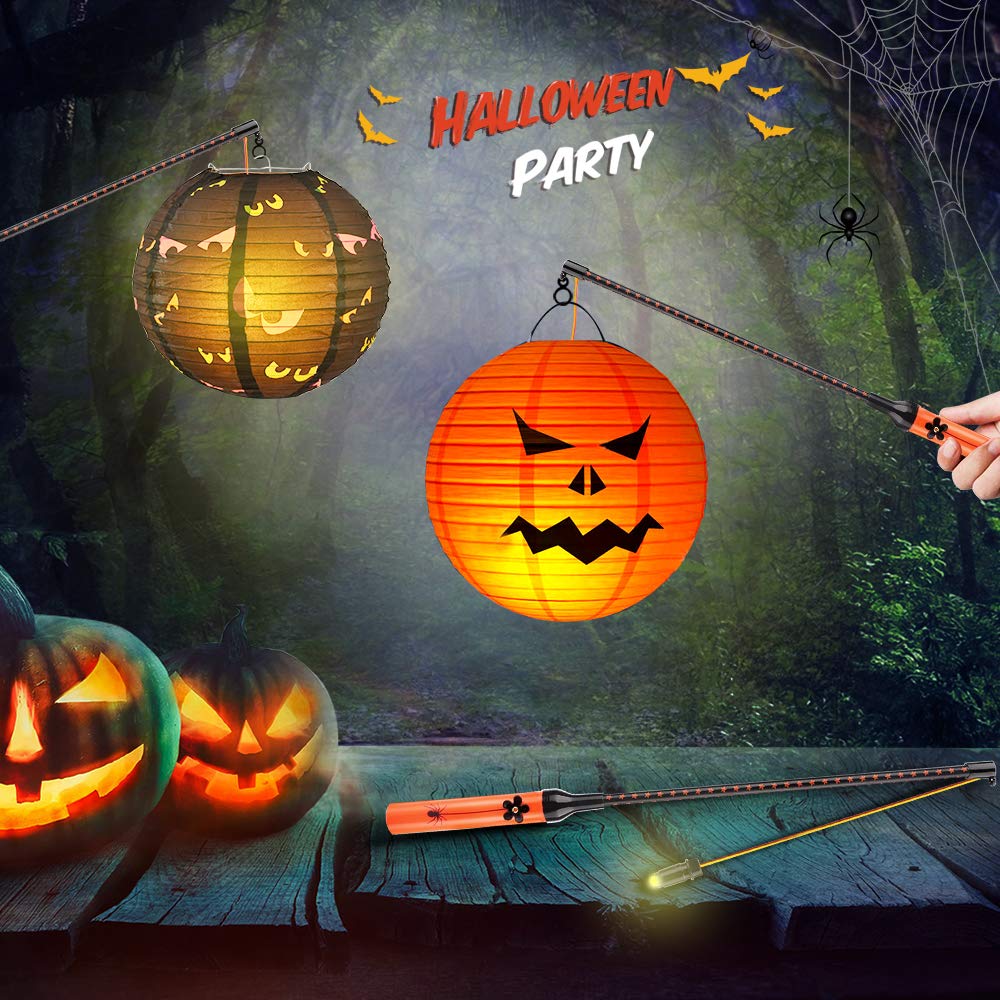 Relaxdays Lot De 4 Bâtons De Lanterne électrique Avec LED Pour Enfants