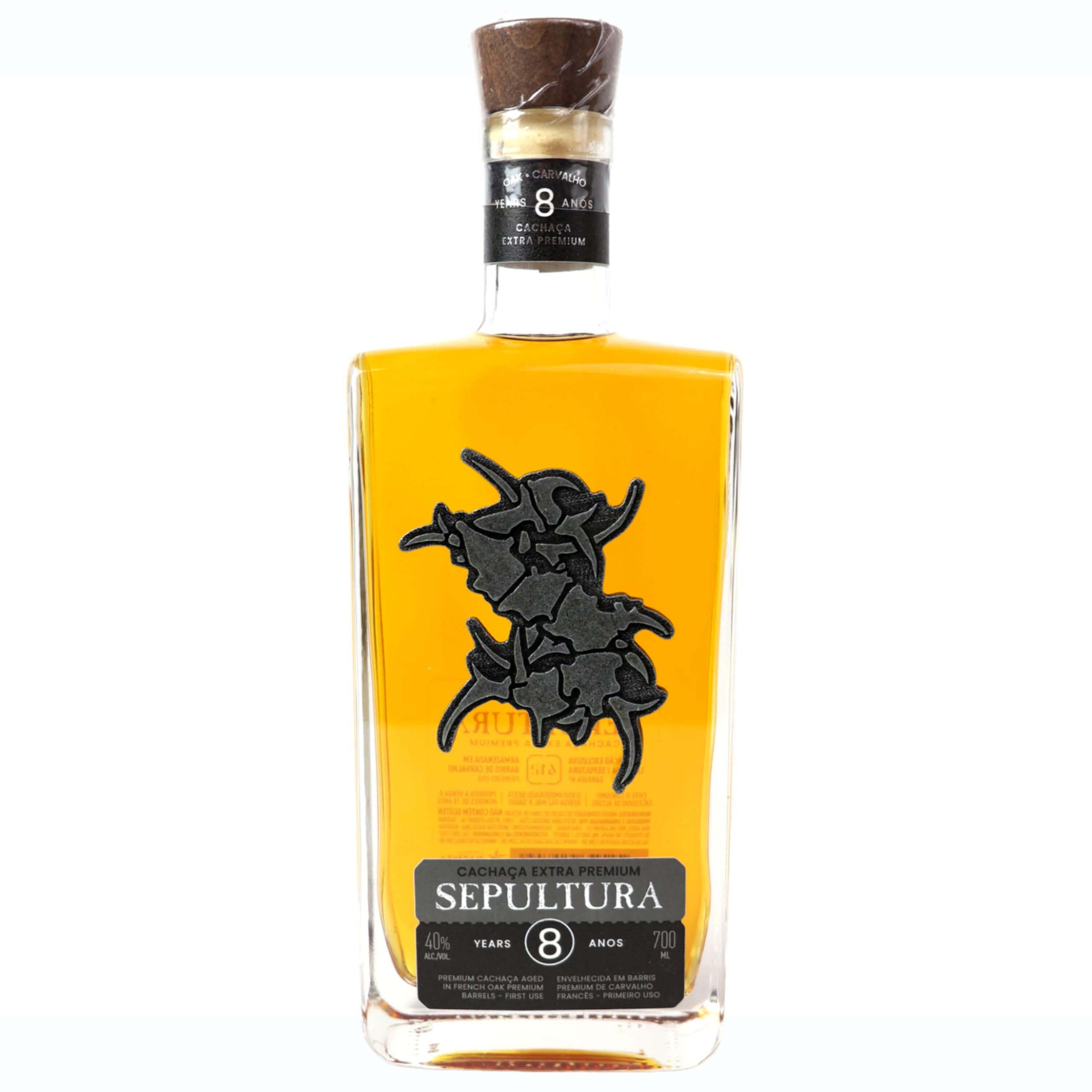 Cachaça Sepultura Extra Premium | 8 Jahre in französischen Eichenfässern gereift | 700ml 40% Vol