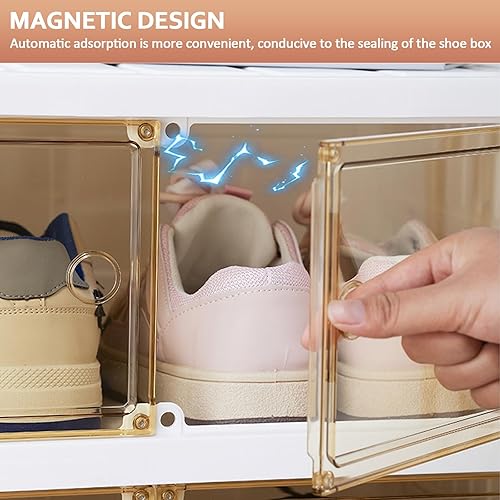 Miniatura 4 de Organizador de zapatos para armario, entrada, plegable, zapatero plegable, armario de almacenamiento de zapatos, armario apilable de almacenamiento