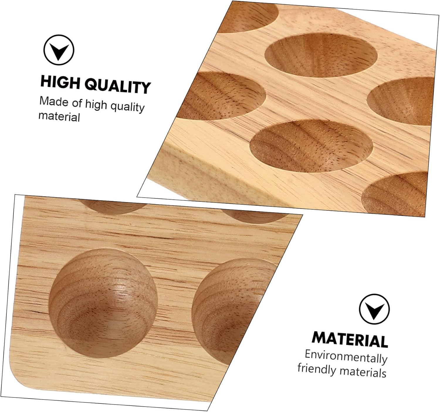 1Pc Wooden Tray Practical Storage Holder for Refrigerator Space Saving Design Ideal for Organizing Extra Eggs Household Kitchen Storage Base
