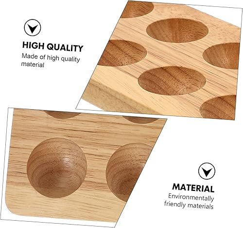 Miniatura 5 de 1 bandeja de madera práctica soporte de almacenamiento para refrigerador diseño de ahorro de espacio, ideal para organizar huevos adicionales, base