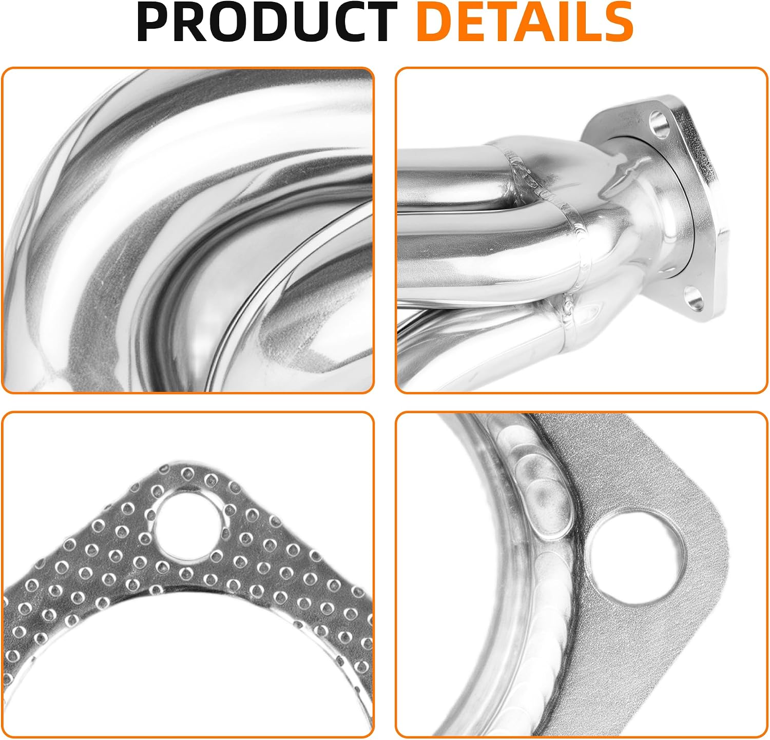 Exhaust Header Kit Compatible GMC Chevy Blazer S10 S15 2WD 350 V8