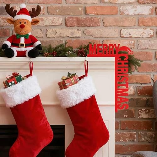 Miniatura 5 de Decoraciones de fiesta de Navidad – Letrero de esquina de puerta de madera para puerta delantera | Decoración de Navidad para interiores y