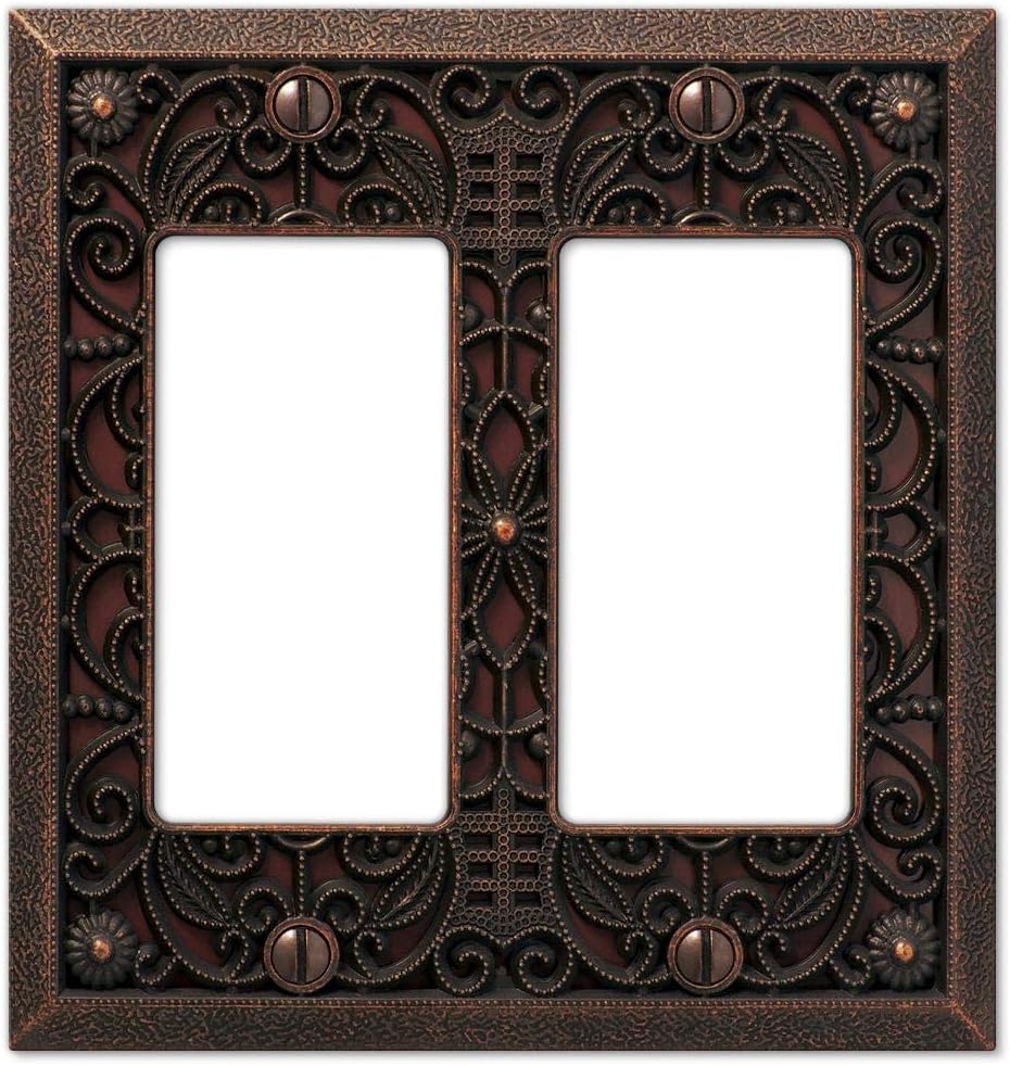 AMERELLE65RRDB Wall Plate, 2 Rocker