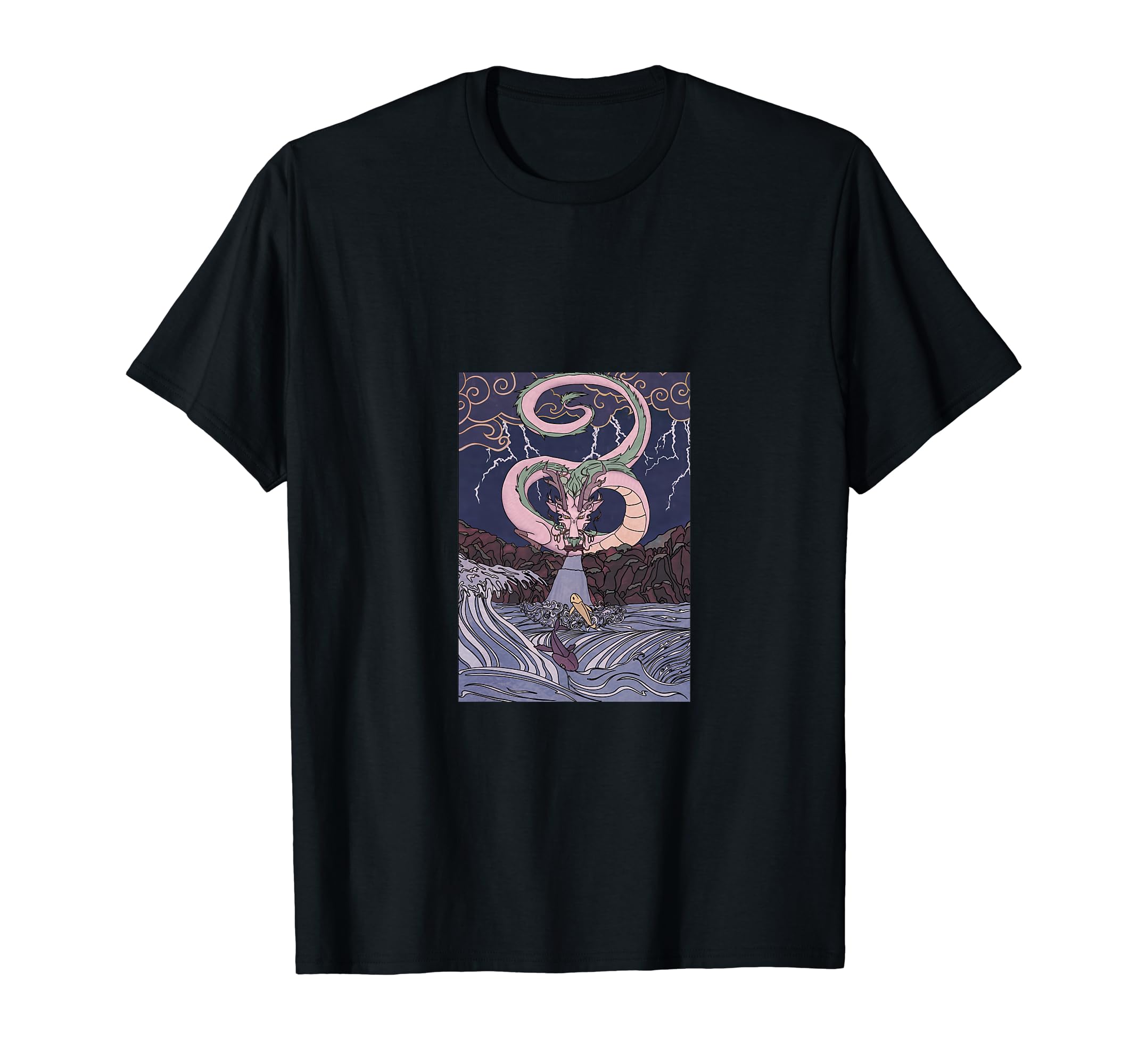 The Waterfall Anime Dragon Oracle Card "The Dragon" T-Shirt