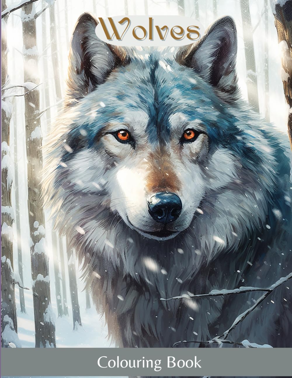 Wolf Colouring Book for Adults and Teens.: 50 Realistic Images of Wolves in Nature, Mindfulness, Stress Relief and Spiritual Connection.