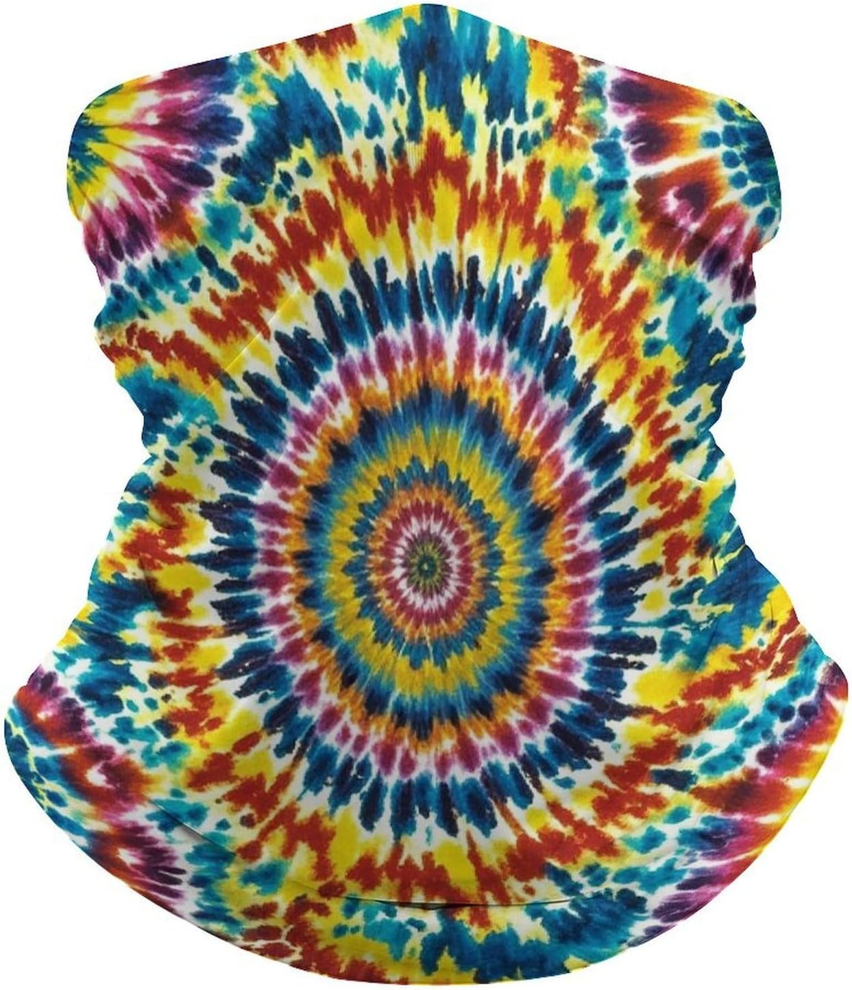 Color Tie Dye Neck Gaiter Bandana Windproof Breathable Face Mask Cover Face Cover Cold Weather Gator Scarf Winter Neck Warmer Gaiter Half Balaclava Scarf Mask for Men Women