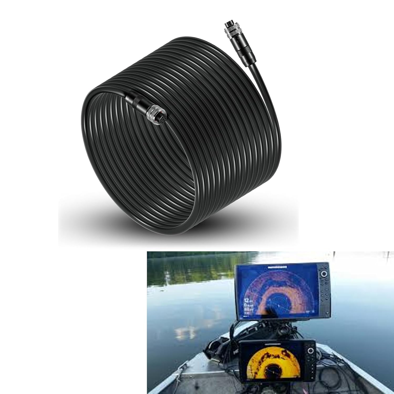 AS EC 30E 720073-4 Ethernet Cable 30 Feet,Replaces for Humminbird 720073-4 Boat Ethernet Cable,Fits for Helix, APEX, SOLIX and Onix Models