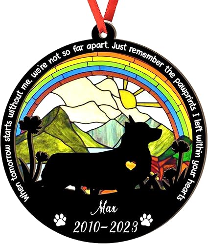 Miniatura 29 de Adorno de atrapasoles de setter irlandés personalizado, adorno de Navidad de Setter irlandés, regalo para perro amante, setter irlandés