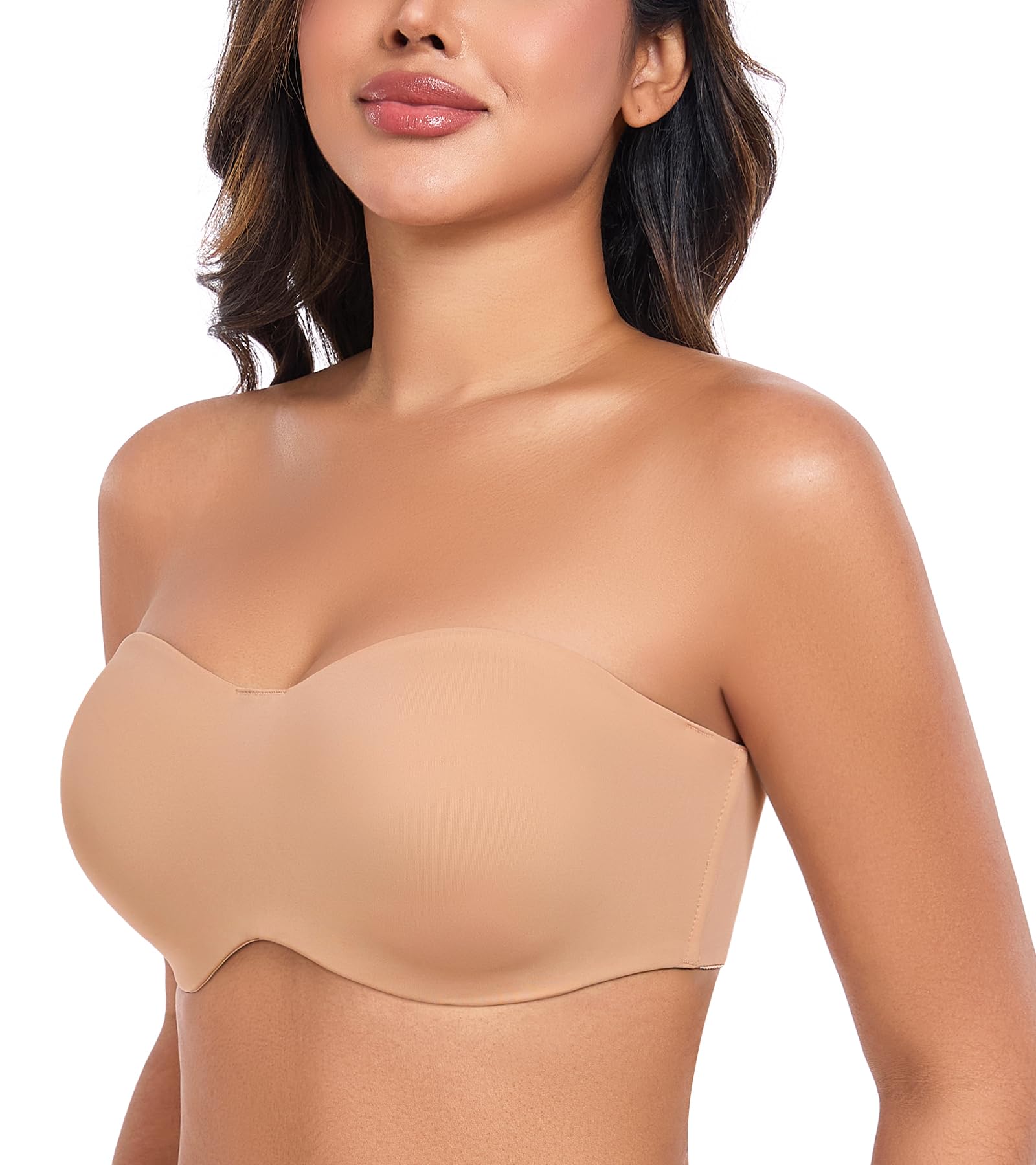 DotVol Reggiseno Senza Spalline Donna Taglia Forte Ferretto e Non Imbottito Bra a più Vie