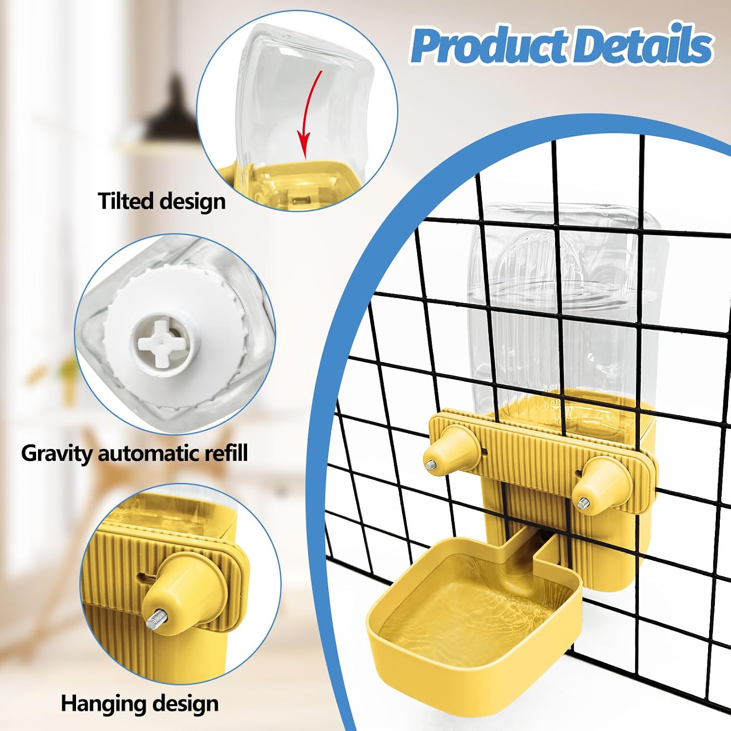 50 oz Rabbit Water Dispenser Bunny Water Bottle for Cage image 3