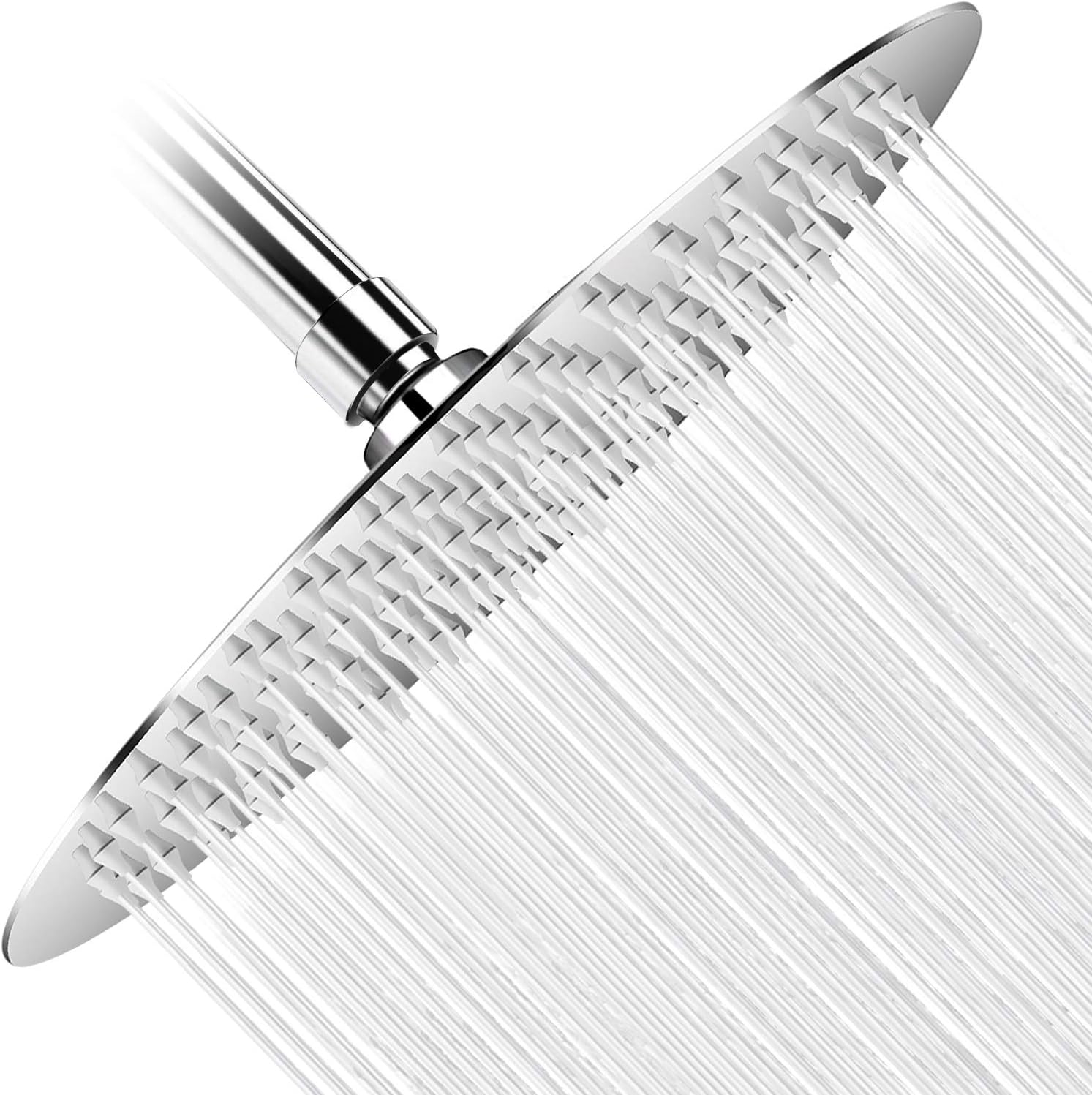 8 Inch Fixed Shower Head - High Pressure, Rainfall Shower Head, Large Shower Head Chrome Rainfall Shower Head, Modern Bathroom Showers Ceiling Shower Head, Wall Mounted, Spray Shower Rainfall Head