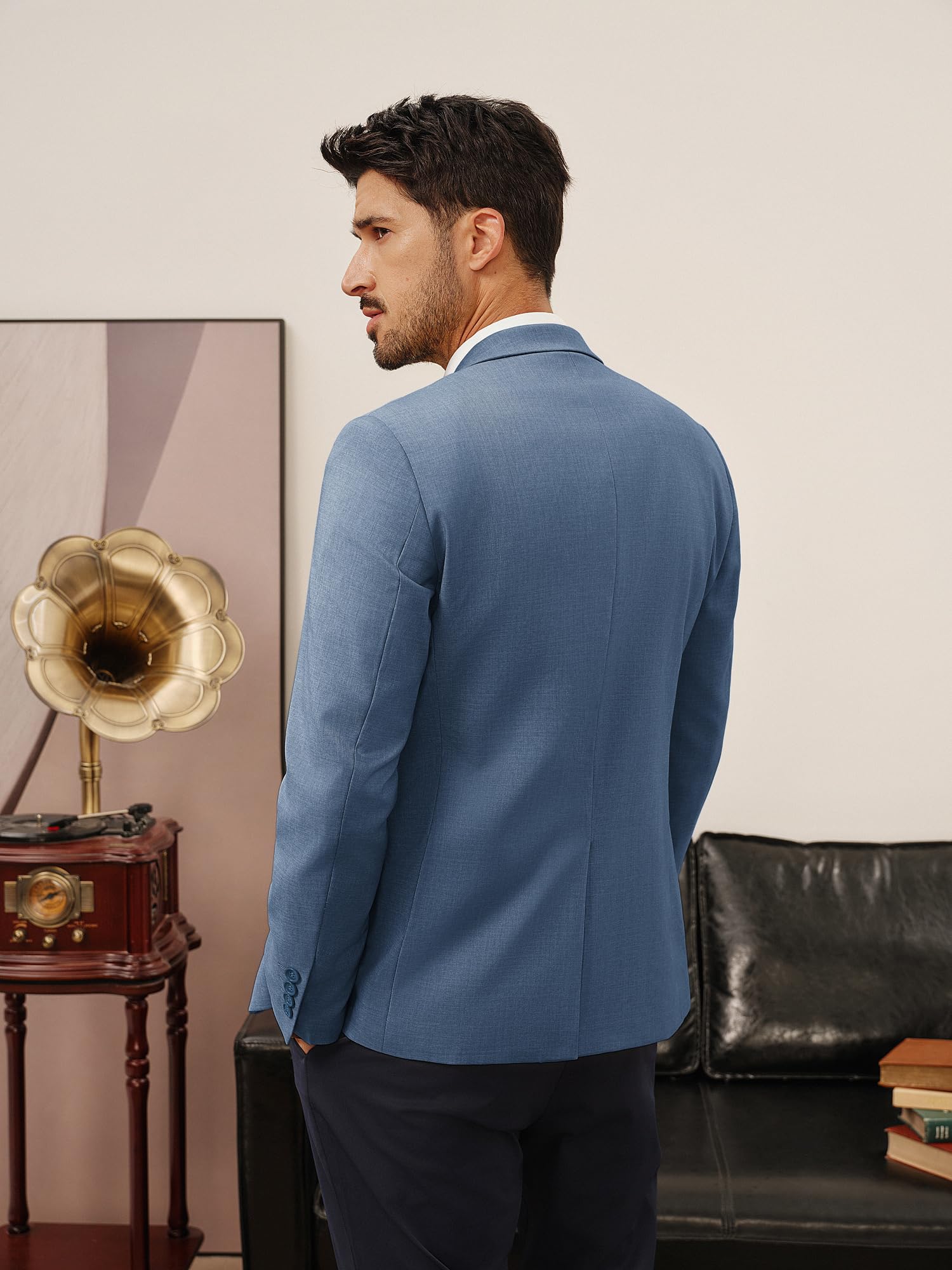PJ PAUL JONES Business Sakko Herren mit 1 Knopf Regular Fit Blazer | X-förmige Slim Fit, Leicht elastisch, Freizeit oder Geschäft