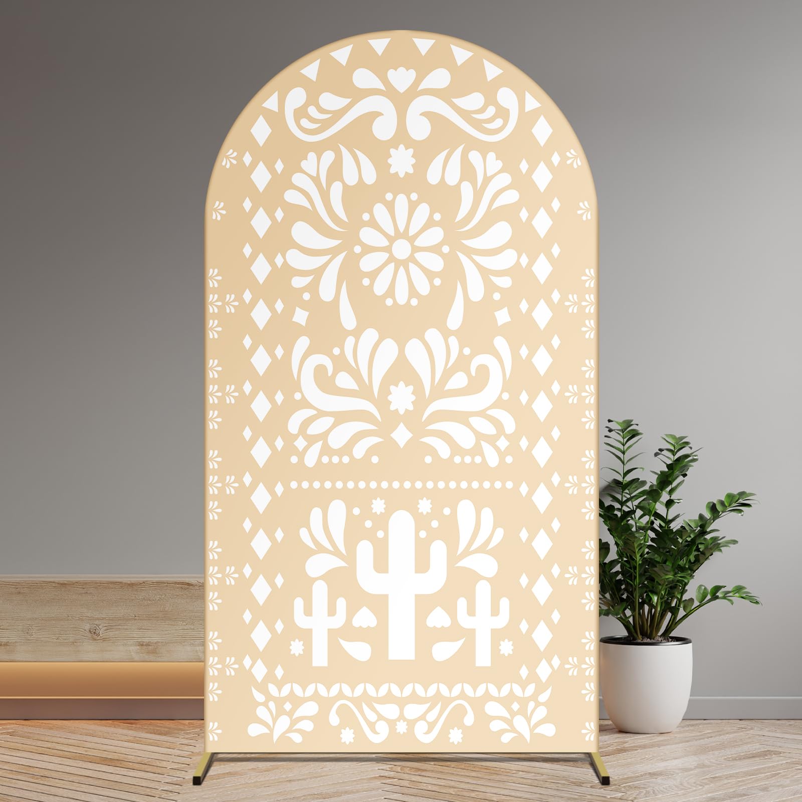 Tingjoo Cielito Lindo Arch Backdrop for Baby Shower Mexican Talavera Wedding Party Stretchy Arch Stand Cover Double Side Banner Baptism Birthday