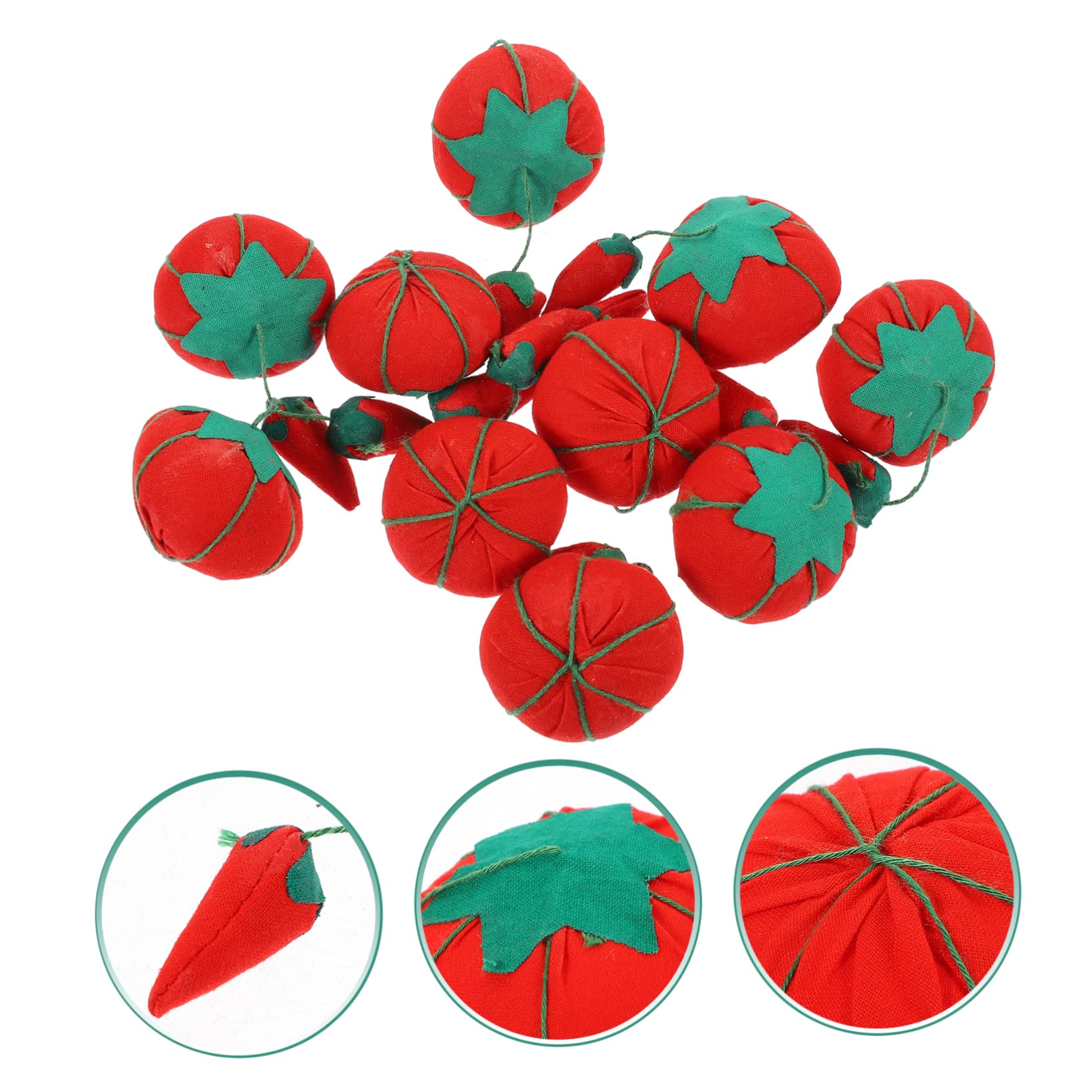 SEWACC 40 Piezas alfileteros para coser alfiler de muñeca pequeño cojín de agujas accesorios rojos home decor decoração casa lapto herramienta de costura cojín de aguja reutilizable tela