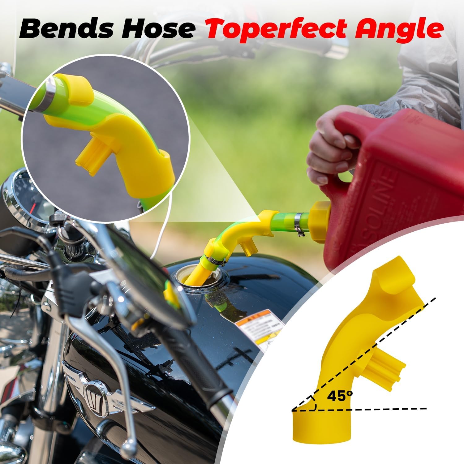2 PCS 10.8'' Gas Can Spout Replacement with Hose Bender Compatible with Midwest Scepter Gas Cans Fit for 1/2/5/10 Gallon Fuel Jugs that feature 1.75''-1.8'' Threads Anti-Spill Gas Can Nozzle