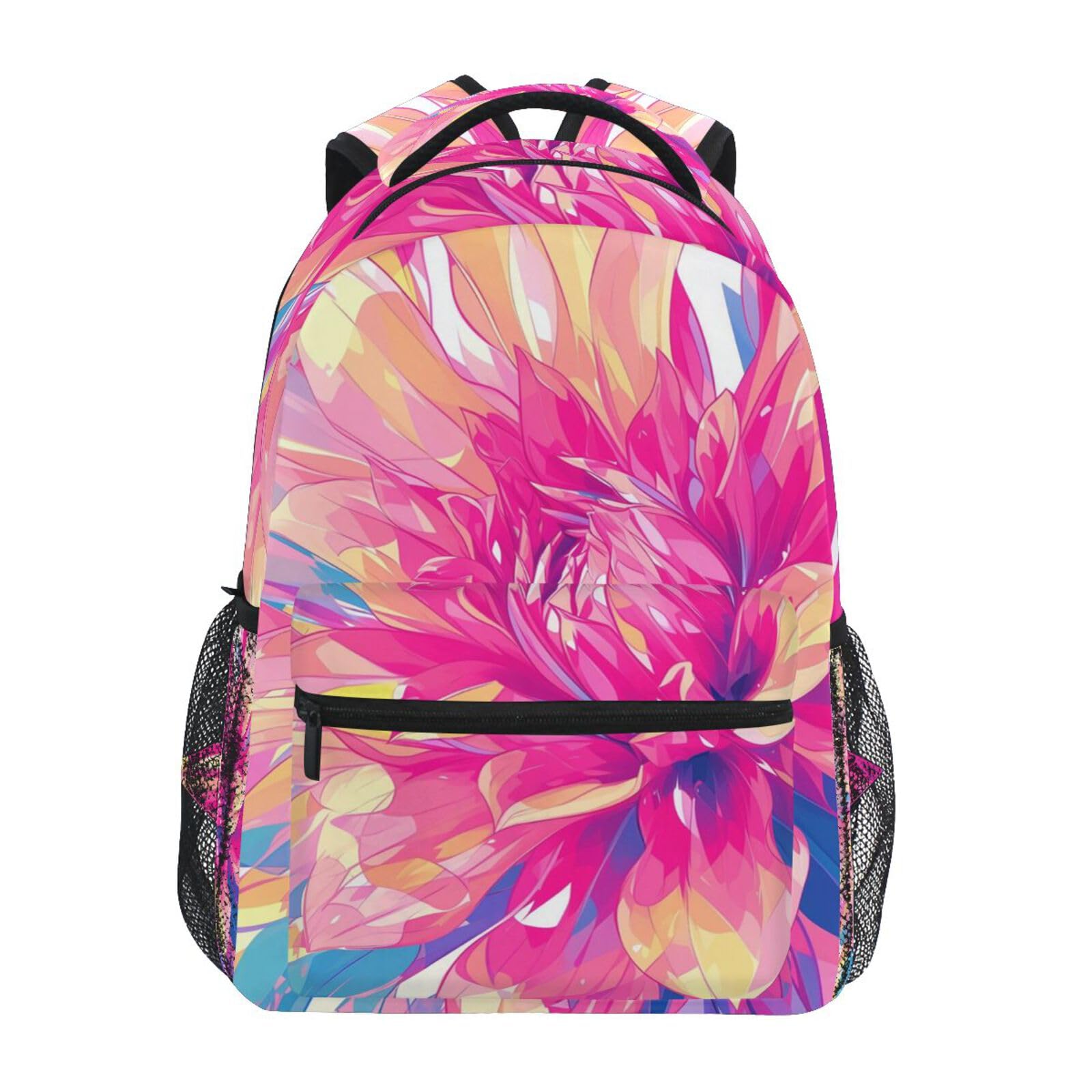 Cartable sac à dos ecole fleurs pour étudiant et voyage ado - 8