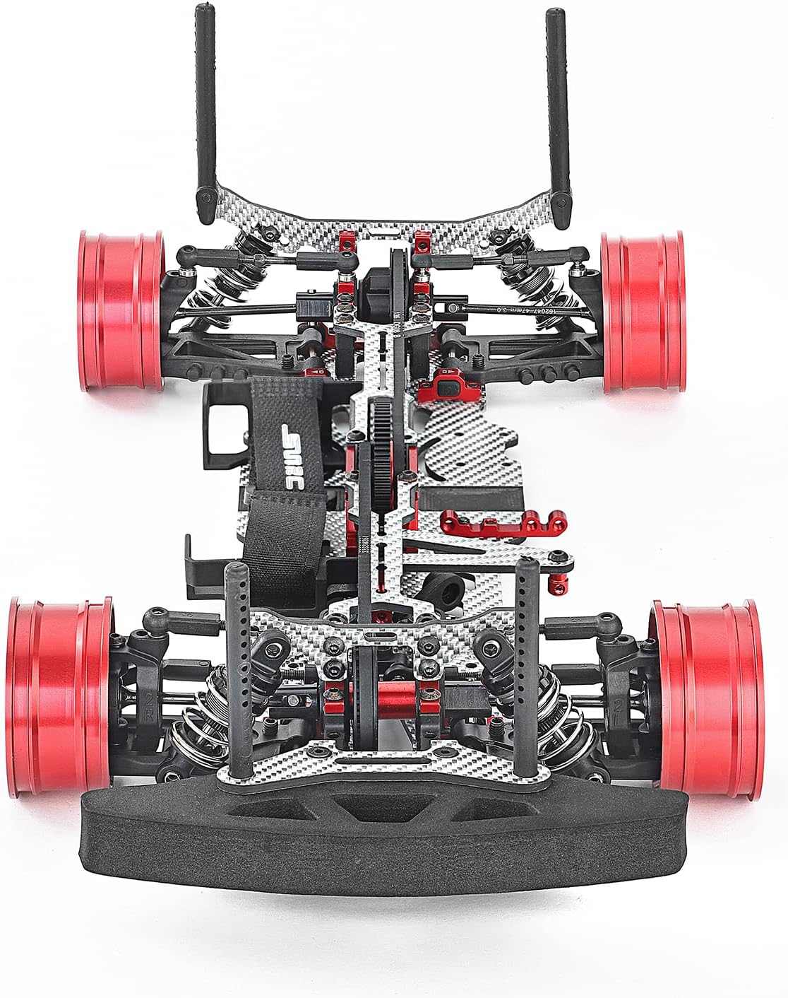 Carbon Fiber & Aluminum Upgrade Kit for for SNRC R3-G RC 1:10 Touring Car Silver SSG Version