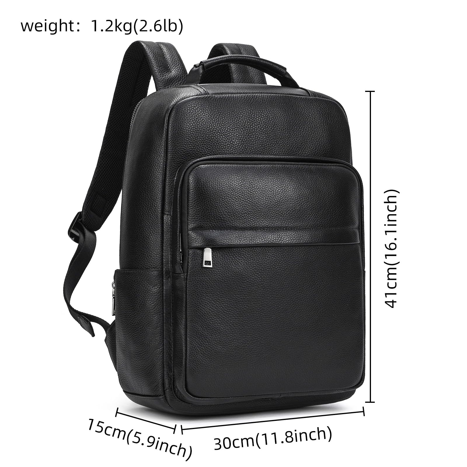 Zaino Business Uomo Pelle Vintage Zaini per 15,6 pollici MacBook Laptop Daypack per Ufficio Zainetto Grande in Vera Pelle, Zaino per computer portatile da uomo