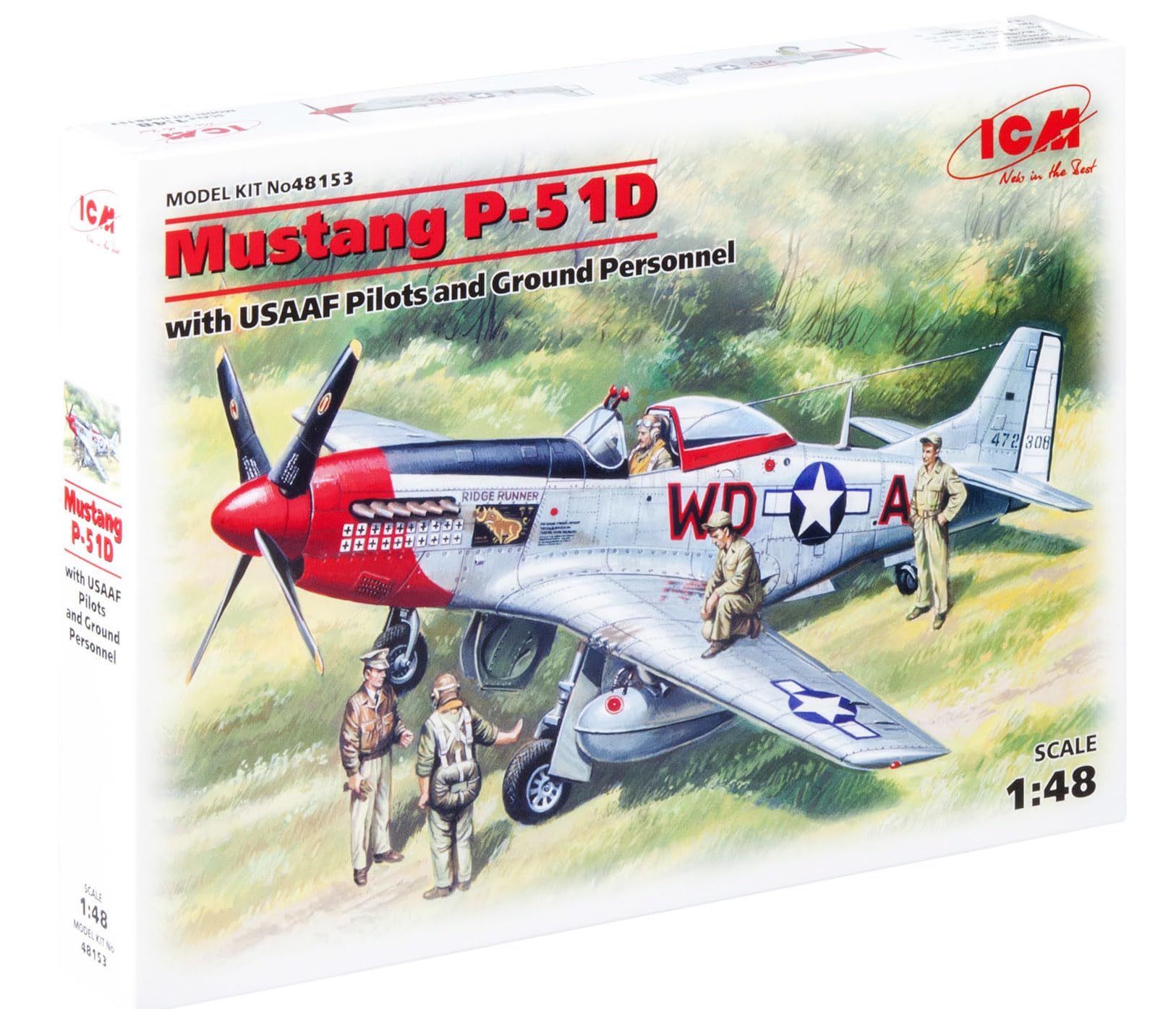ICM 1:48 - Mustang P-51D w/USAAF Pilots/Ground Personnel