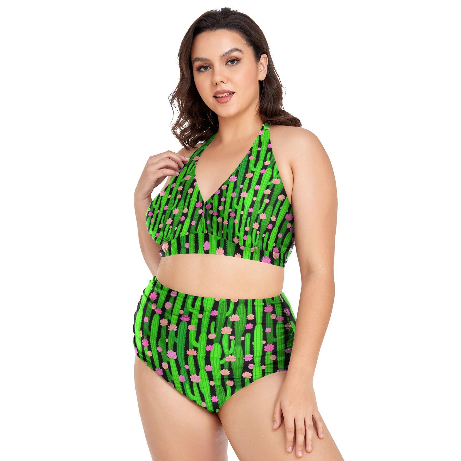 FRODOTGV Curvy damskie dwuczęściowe zestawy kąpielowe L-4XL