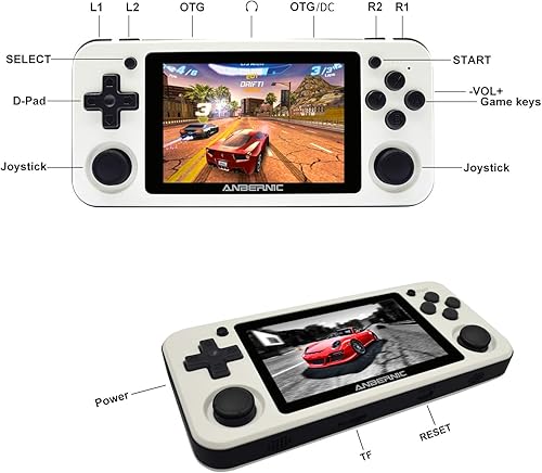 Miniatura 4 de RG351P Retro Consola de juegos portátil Sistema Linux de código abierto 3.5 pulgadas IPS 320* 480 pantalla RK3326 1.5GHz 3500mAh Batería 2500 Juegos