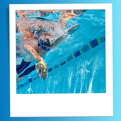 Miniatura 7 de Sporti - Palas de mano para natación - Palas de natación ligeras, correas ajustables de silicona