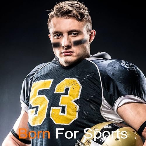 Miniatura 2 de TOSOUATOP 6 piezas para béisbol negro de ojossóftbolfútbol, ultra duradero, fácil de usar, fácil de limpiar, maquillaje de Halloween, cosplay,