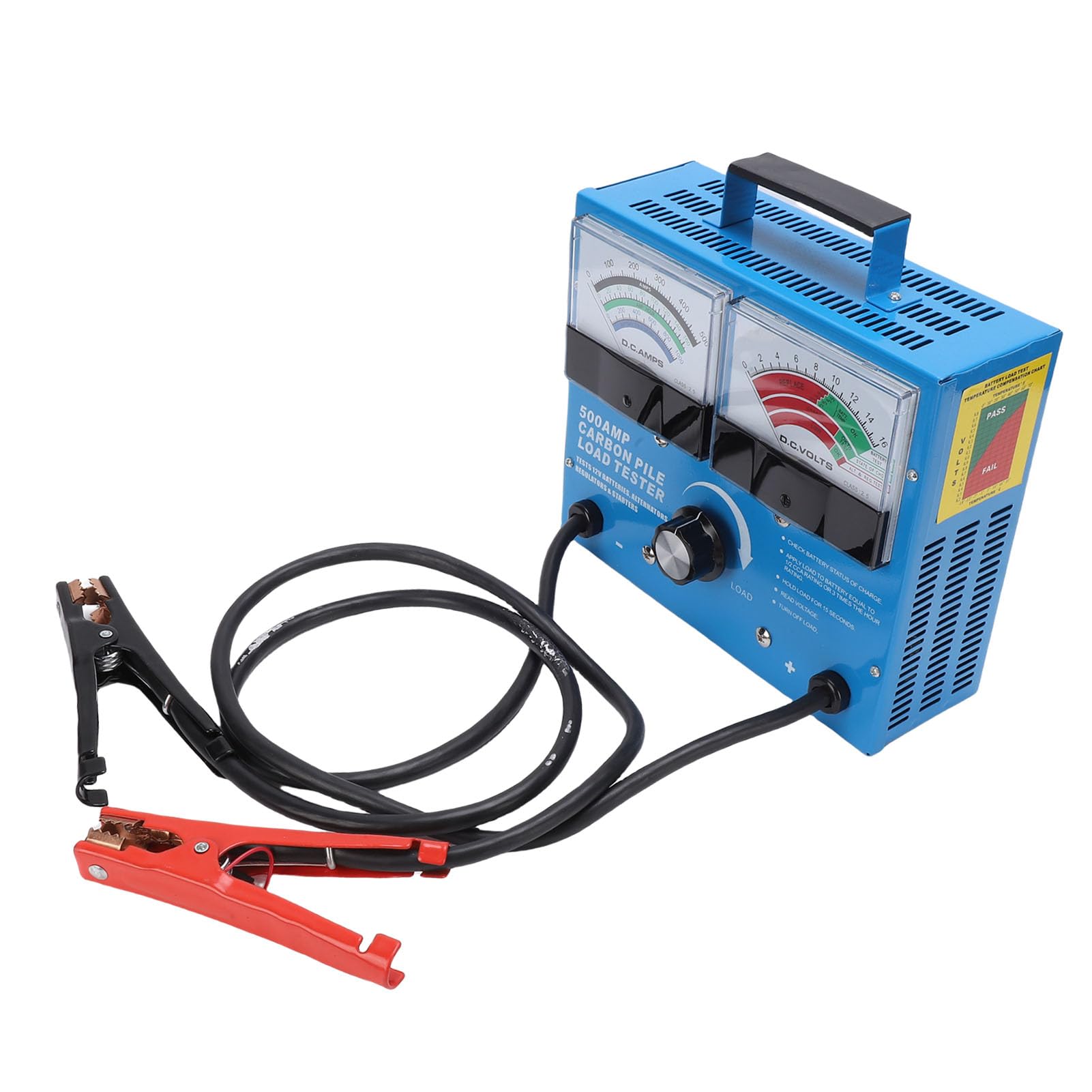 Generic Tester di Carico Batteria per Auto 500A, Tester di Tensione Digitale per Controllo Carico Batteria 1.000 CCA, Alternatore, Regolatore, Strumento Diagnostico per Auto, Camion,
