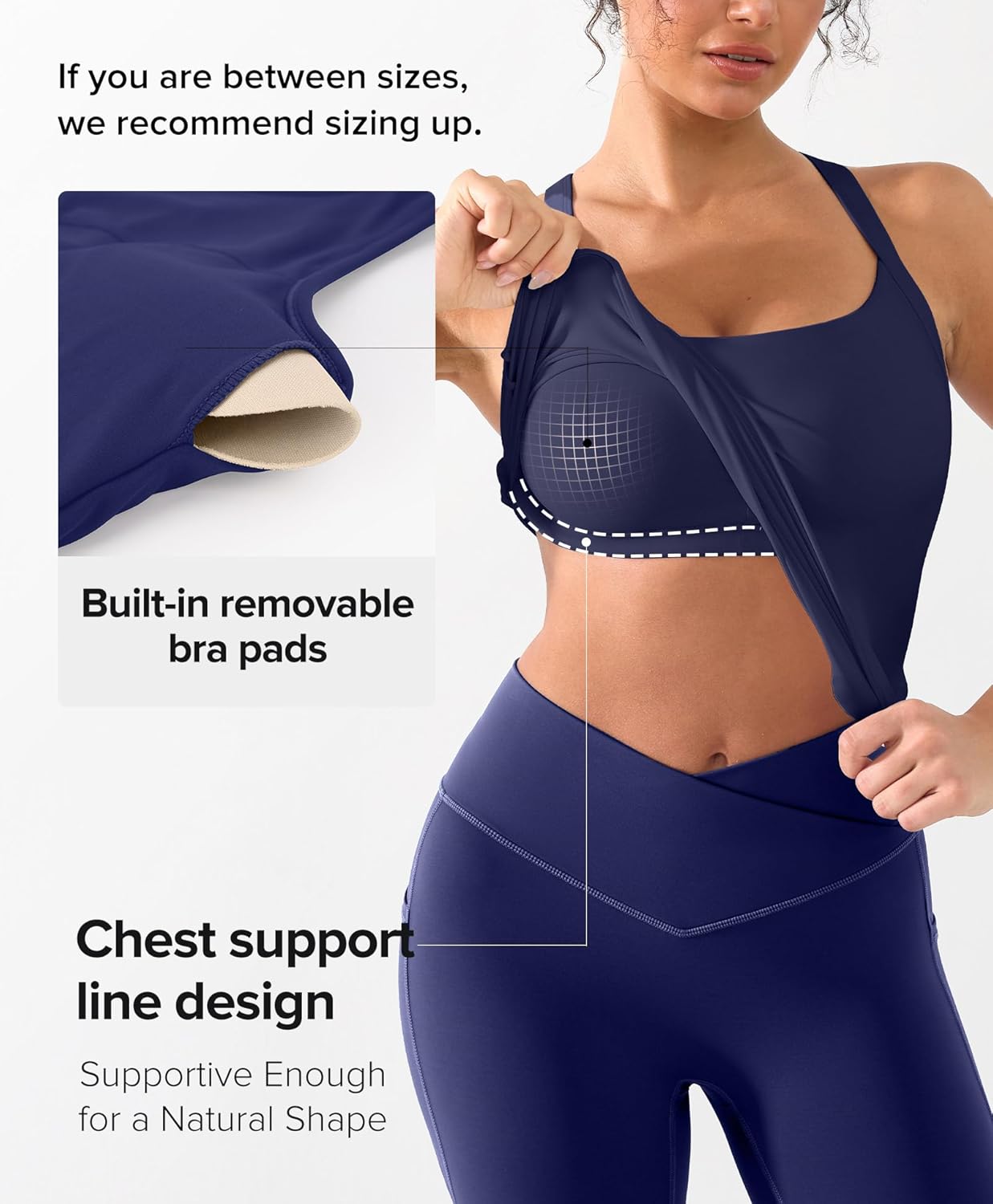 BRXL Women's Soft Halter Top Fitness Yoga Tanks Backless Built in Bra Sleeveless Sports Tank Tops Twist Back Cami - Image 2