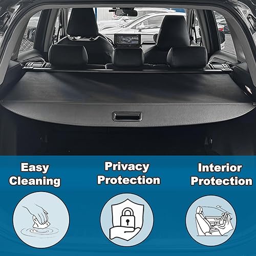 Miniatura 6 de Cubierta de carga para Toyota Rav4 2018 Accesorios 2013 2014 2015 2016 2017, (cubierta adicional) Funda retráctil de cuero para maletero Rav4