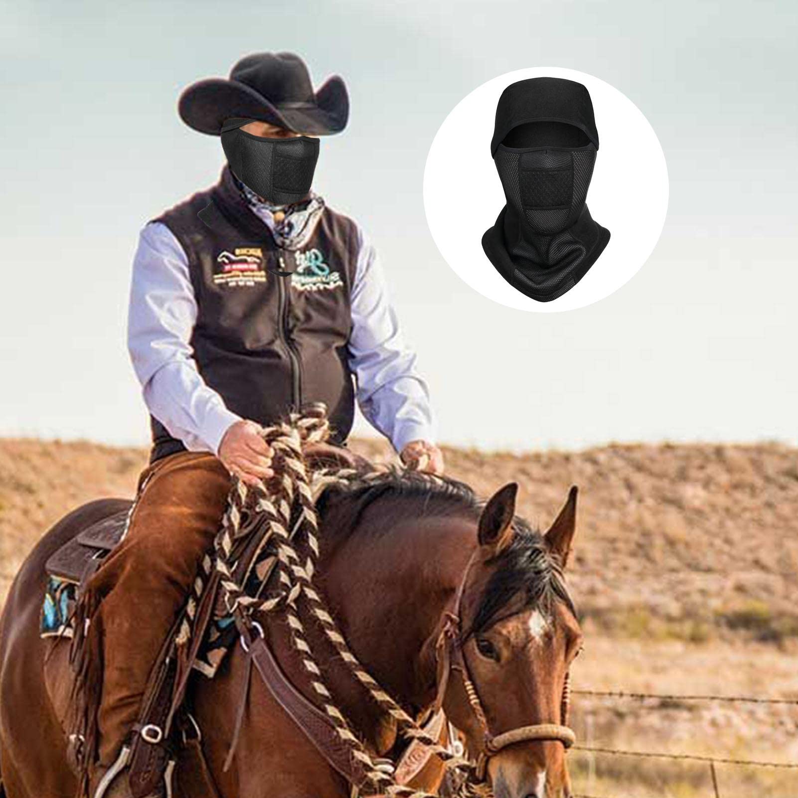 Passamontagna ZWOOS Integrale - Per Moto, Sci, Ciclismo, Traspirante, Protezione UV - Foto 5