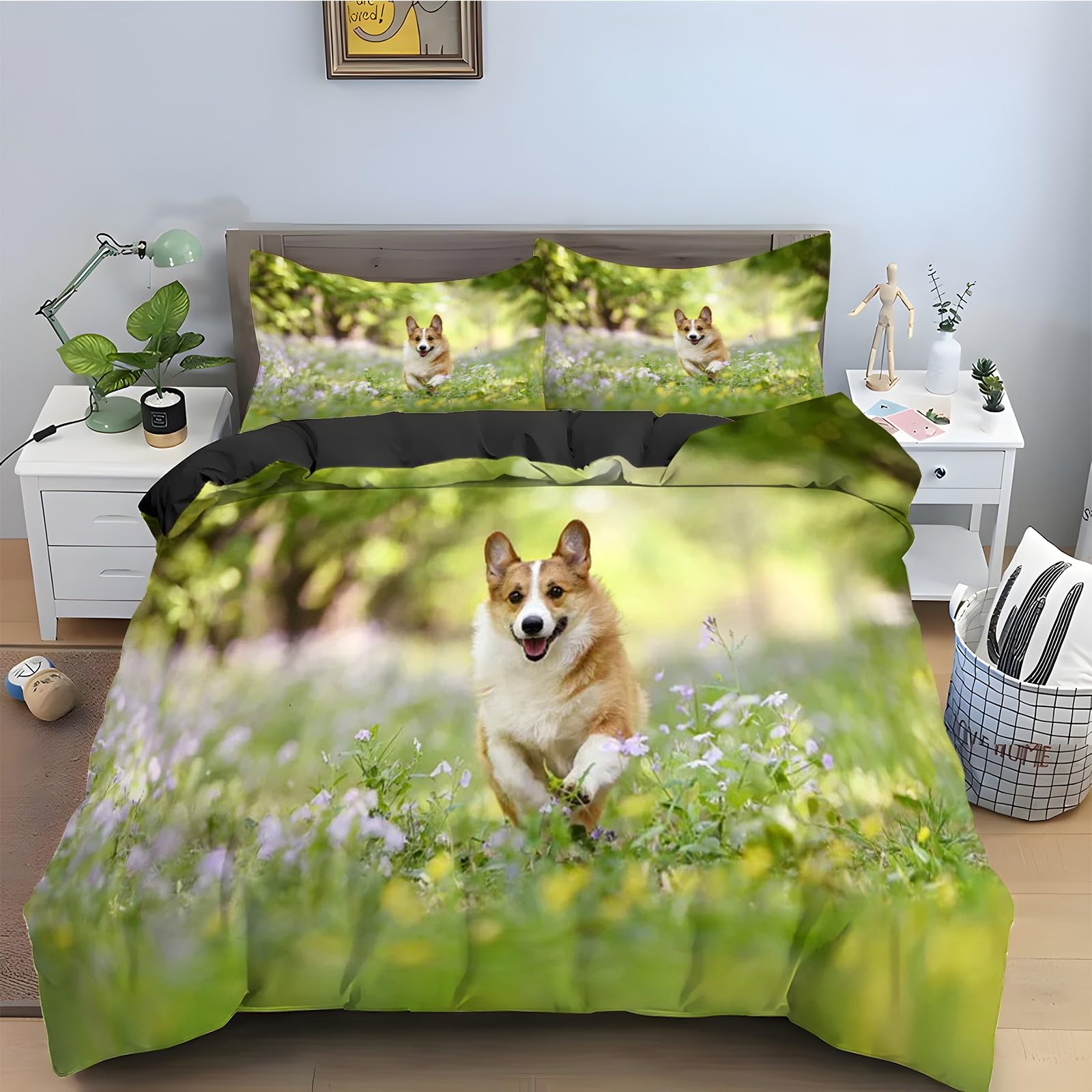 Housse de couette 220x240 corgi, le secret d'un sommeil doux rempli de tendresse