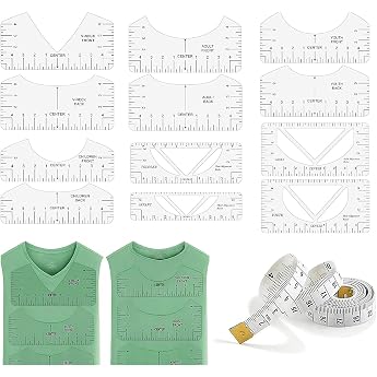 Nicklin 12 Pieces T-Shirt Alignment Ruler Stencil Ruler