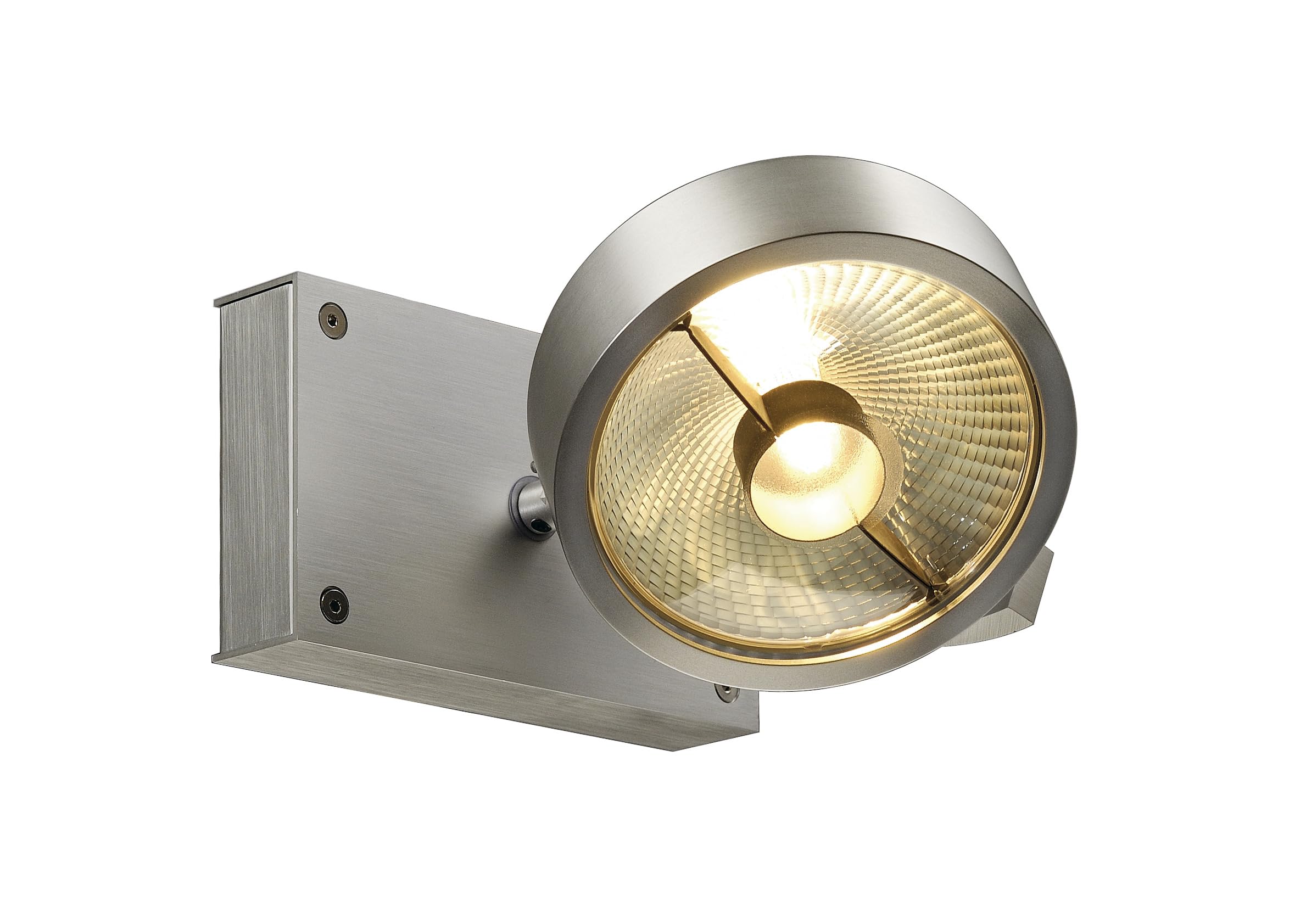 SLV KALU | Dimmbare Wand- und Deckenleuchte zur Beleuchtung innen, LED Strahler, dreh- und schwenkbar, LED Spot, Deckenstrahler, Decken-Lampen | einflammig, GU10, rund, Aluminium, max. 75W