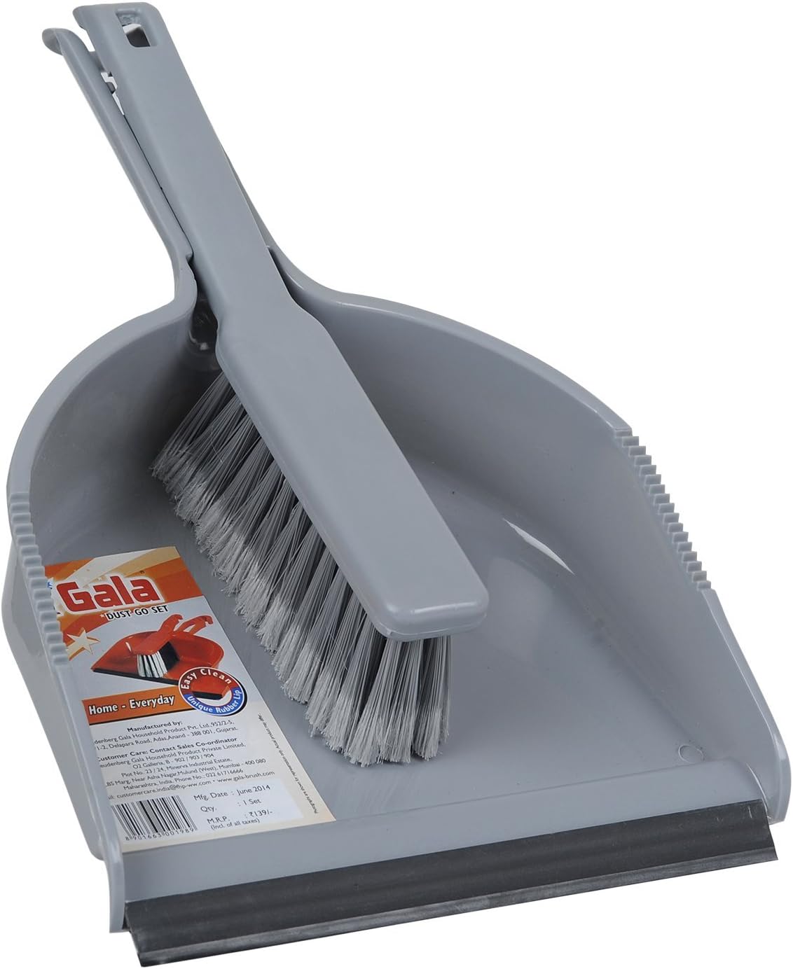 Gala Dustgo Floor Broom Set With A Dustpan (Color May Vary)