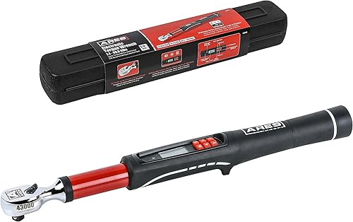 ARES Llave dinamométrica digital electrónica de 43001-12 pulgadas 25.1-250.8 pieslibras (30-340 nm) Cabezal sellado reversible Sistema de alerta