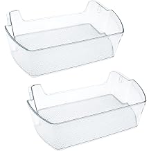 [2 Pack] HRF266N6CSE1 Door shelf Compatible with Hisense Refrigerator Door Bin Shelf HFR266N6CSE, RF26N1ASE, HRF266N6CSE. for Hisense Upper Door Shelf Right HRF254N6TSE, HRF254N6DSE.